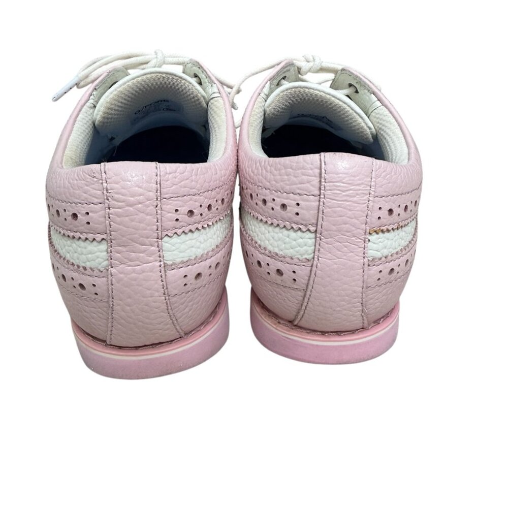 G/FORE Pink and White Women's Wingtip Athletic Golf Shoes - Picture 4 of 9